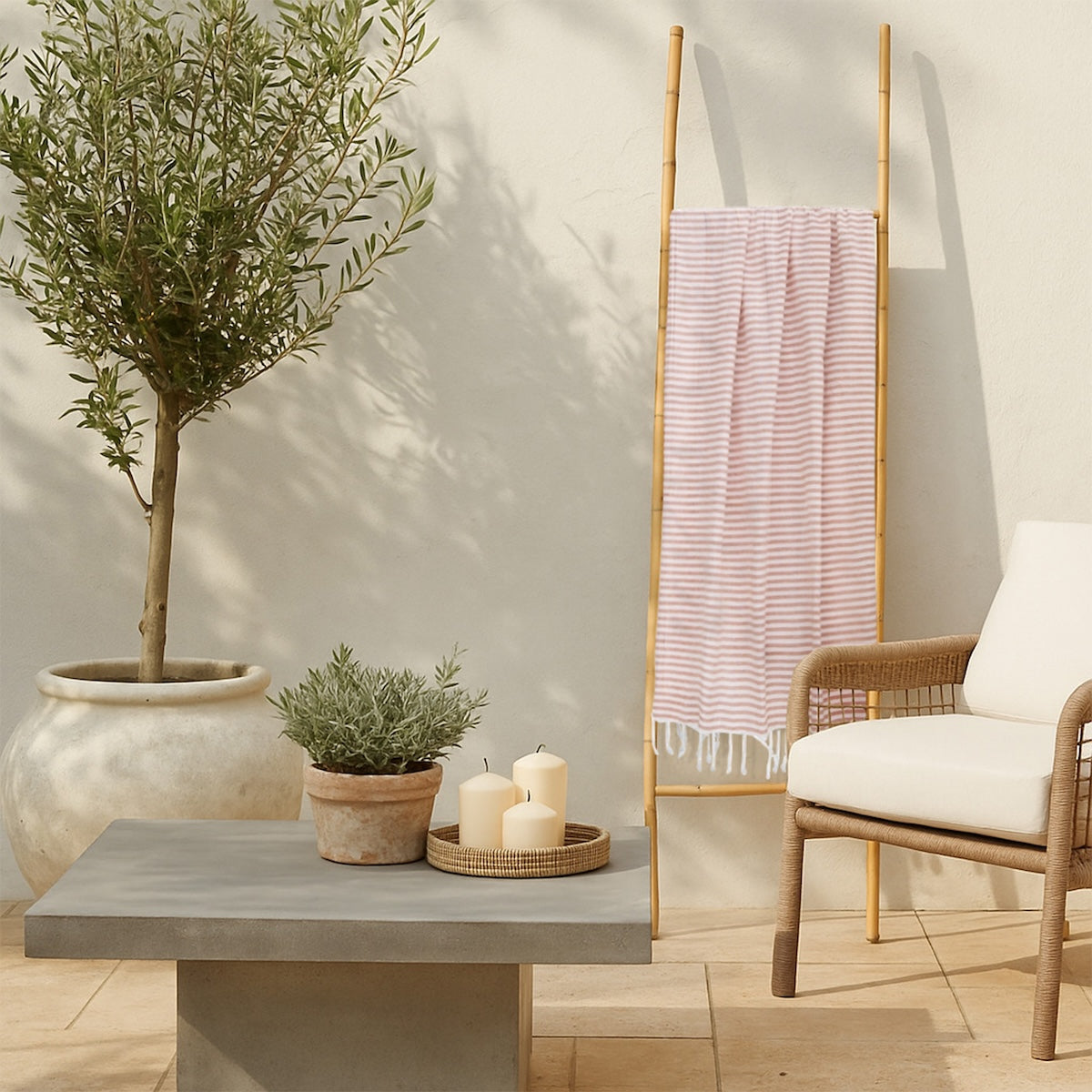 Fouta paréo coton 100x200 FIDJI terracotta