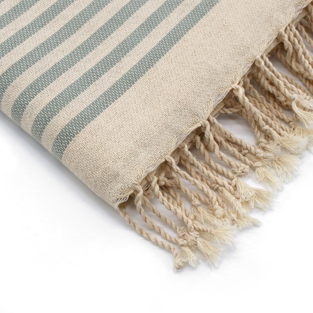 Lot de 2 foutas coton 100x200 HOSSEGOR vert d'eau