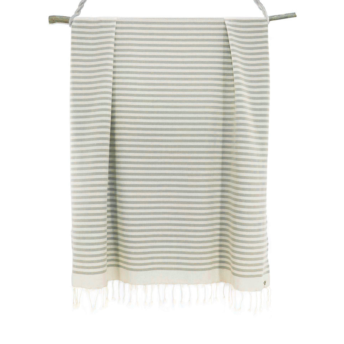 Lot de 2 foutas coton 100x200 HOSSEGOR vert d'eau