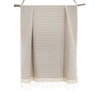 Lot de 2 foutas coton 100x200 HOSSEGOR taupe