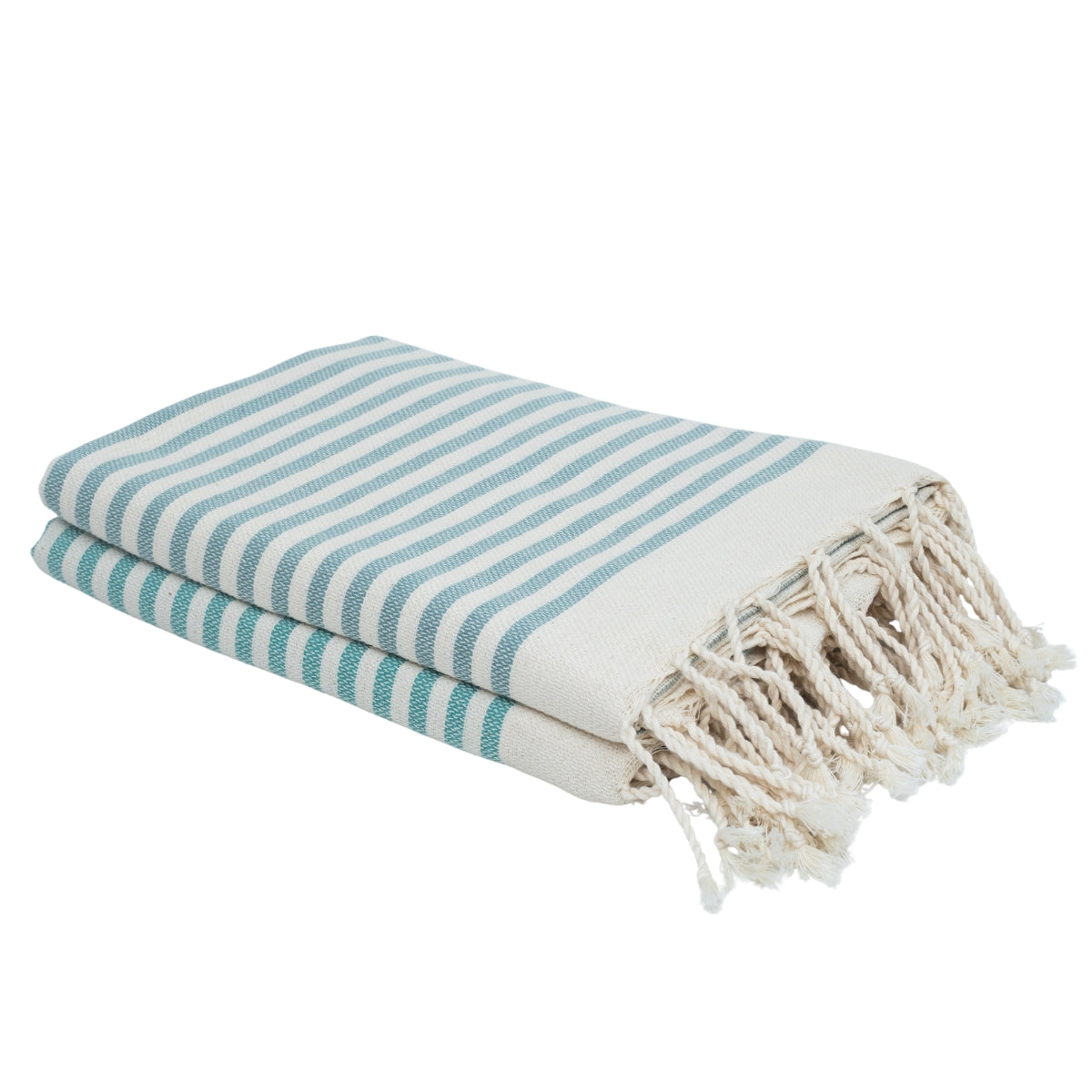 Lot de 2 foutas coton 100x200 HOSSEGOR les verts