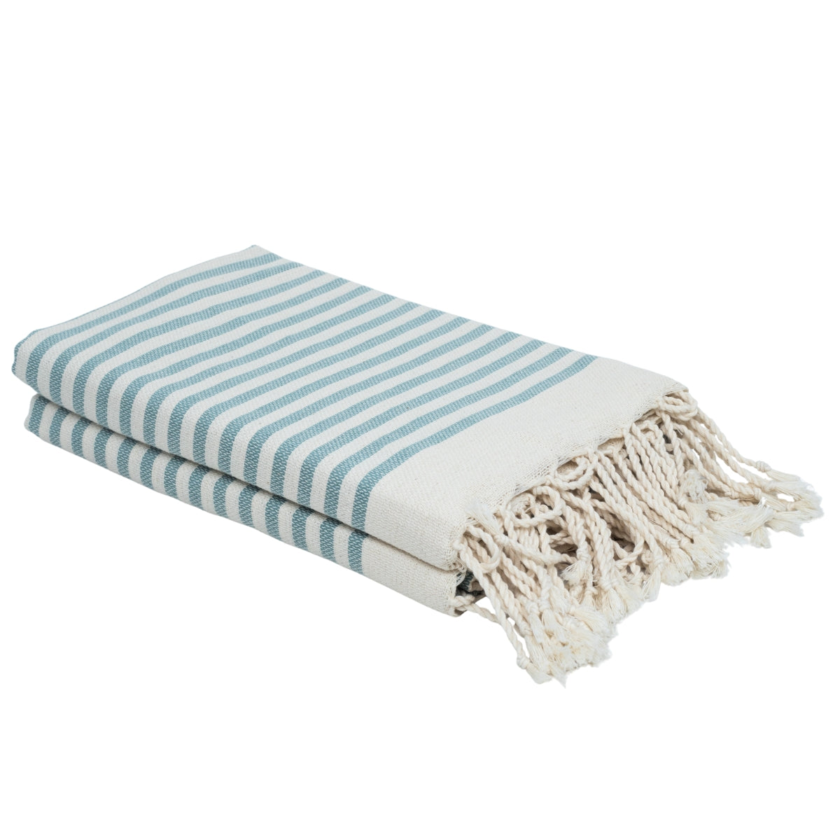 Lot de 2 foutas XXL coton 200x200 HOSSEGOR vert d'eau