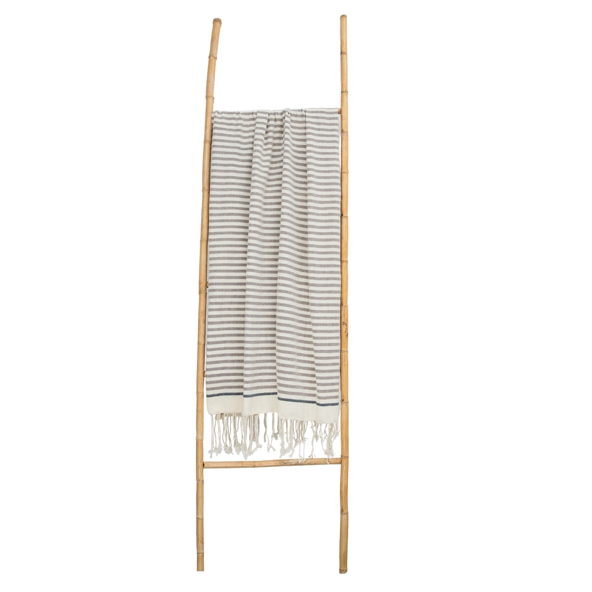 Fouta coton 100x200 BIARRITZ taupe / denim