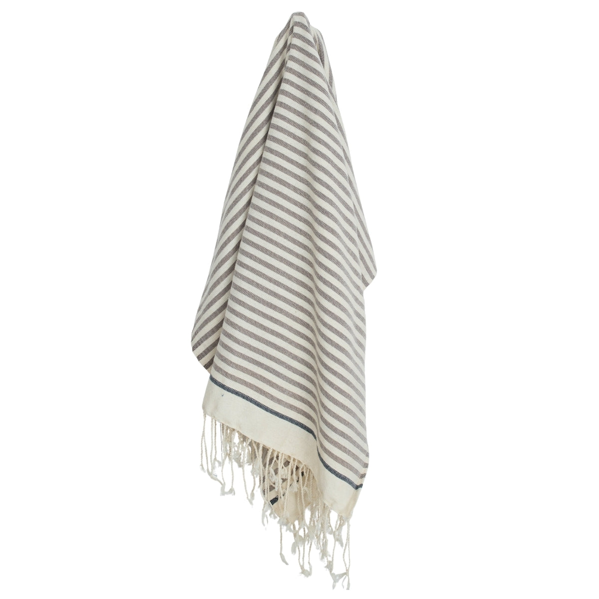 Fouta coton 100x200 BIARRITZ taupe / denim