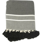 Plaid coton noir STOCKHOLM    febronie.com
