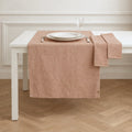 Chemin de table coton 50x150 COLETTE - rouge tomette