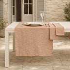 Chemin de table coton 50x150 COLETTE - rouge tomette