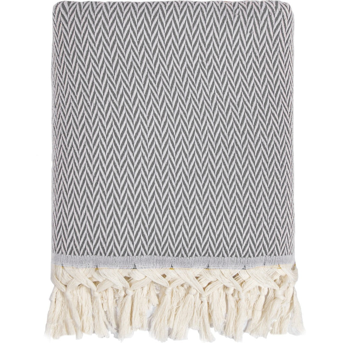Plaid laine gris anthracite ASPEN - 130x170 - febronie.com