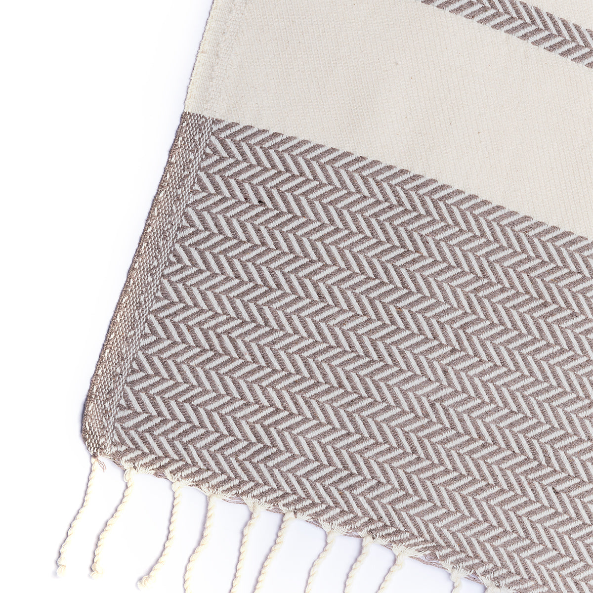 Plaid coton taupe LIV    febronie.com