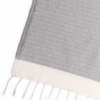 Plaid coton gris moyen / écru COURCHEVEL    febronie.com