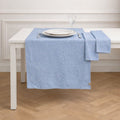 Chemin de table coton 50x150 COLETTE - bleu grec